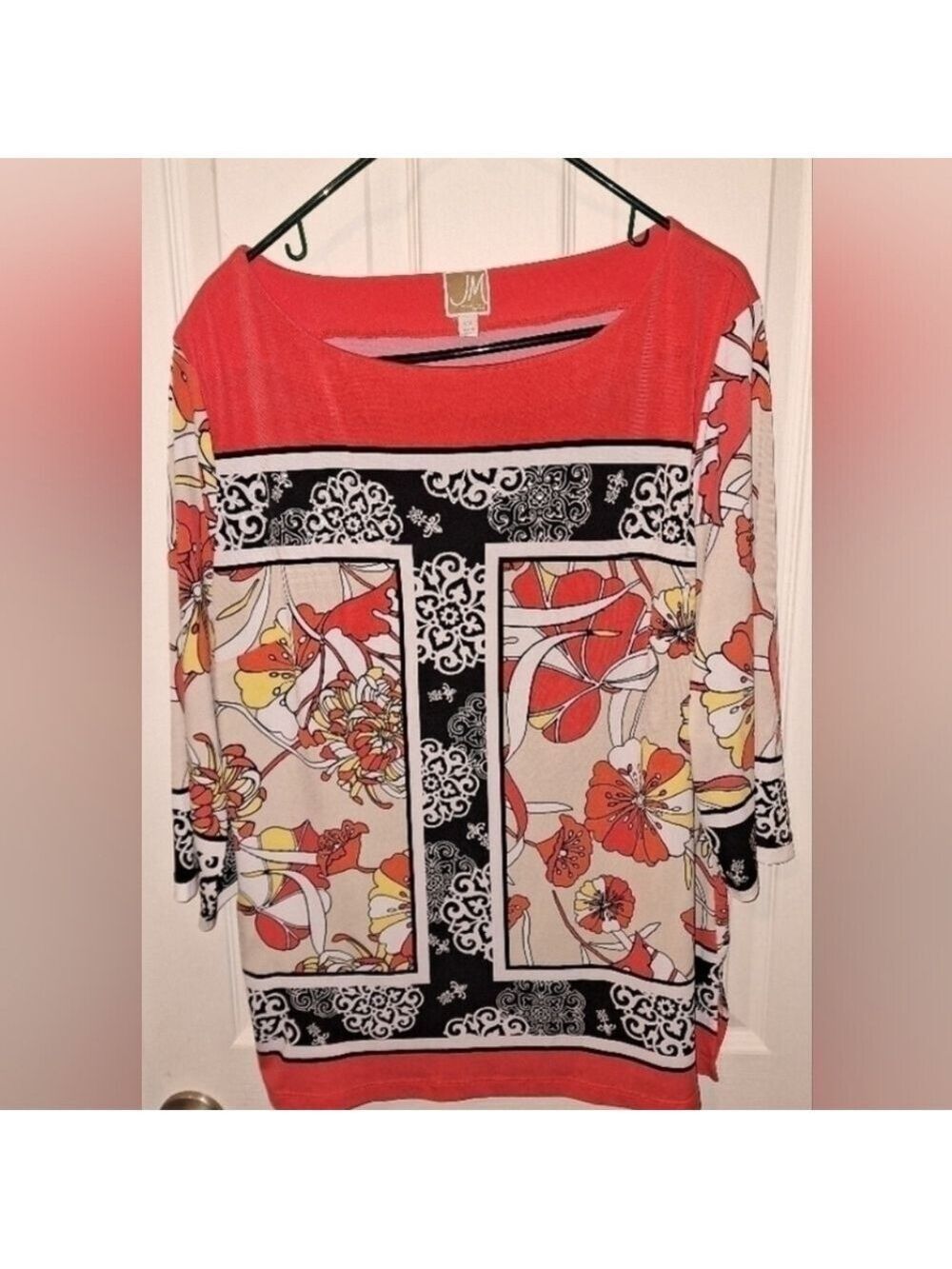 JM Collection Petite XL Orange Top